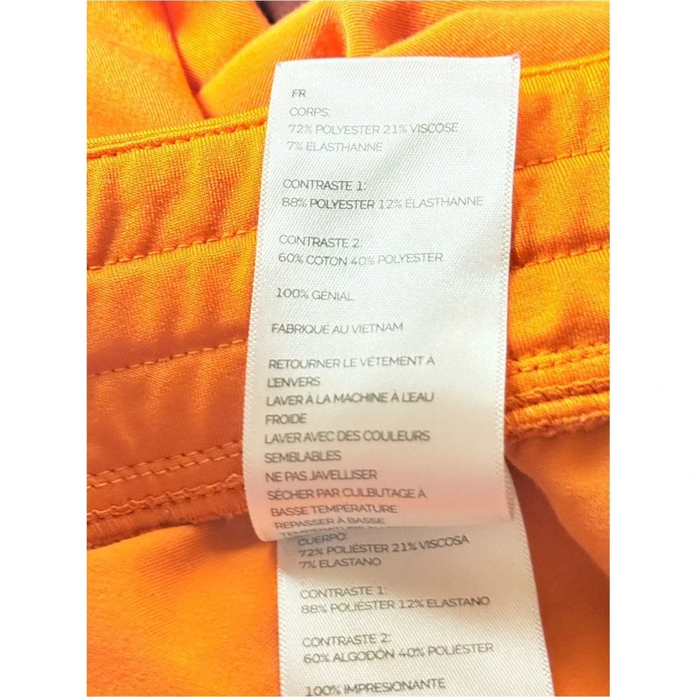 Figs Technical Collection XXL Men's Orange Jogger Pants with Pink Drawstring
